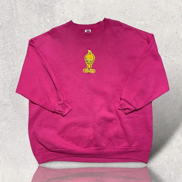 Vintage Looney Tunes Tweety Bird Crewneck Sweater - Picture 1 of 6